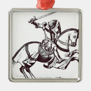 Illustration of a Knight Templar Metal Tree Decoration