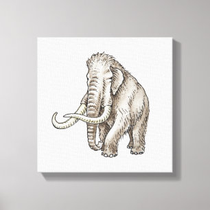 Illustration of a mammoth canvas print
