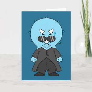 Illustration Of A Matrix Triceratops. Card