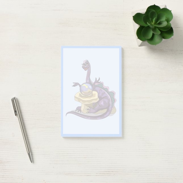 Illustration Of A Plateosaurus Fortune Teller. Post-it Notes (Office)