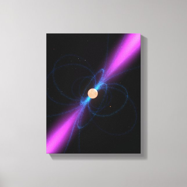 Illustration of a pulsar canvas print (Front)