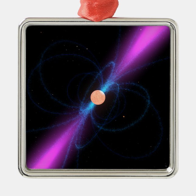 Illustration of a pulsar metal tree decoration (Front)