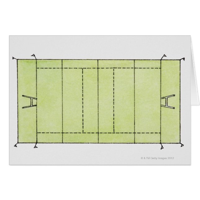 Illustration of a rugby pitch (Front Horizontal)