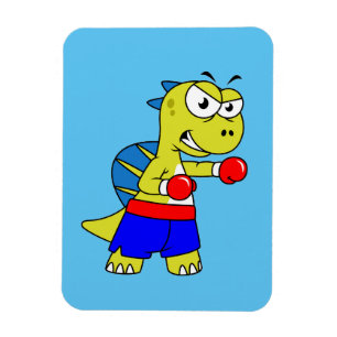 Illustration Of A Spinosaurus Boxing. Magnet