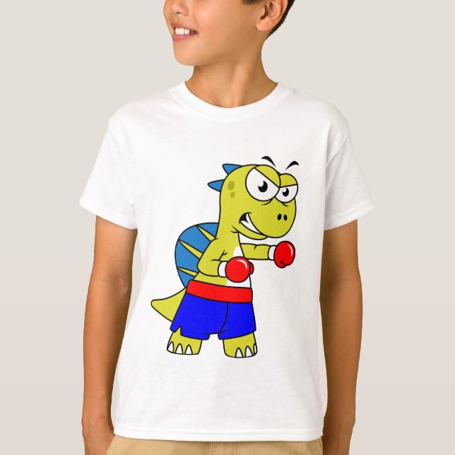 Illustration Of A Spinosaurus Boxing. T-Shirt (Front)