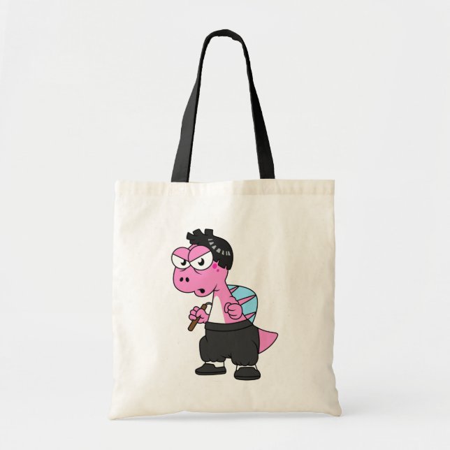 Illustration Of A Spinosaurus Bruce Lee. Tote Bag (Front)