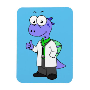 Illustration Of A Spinosaurus Doctor. Magnet