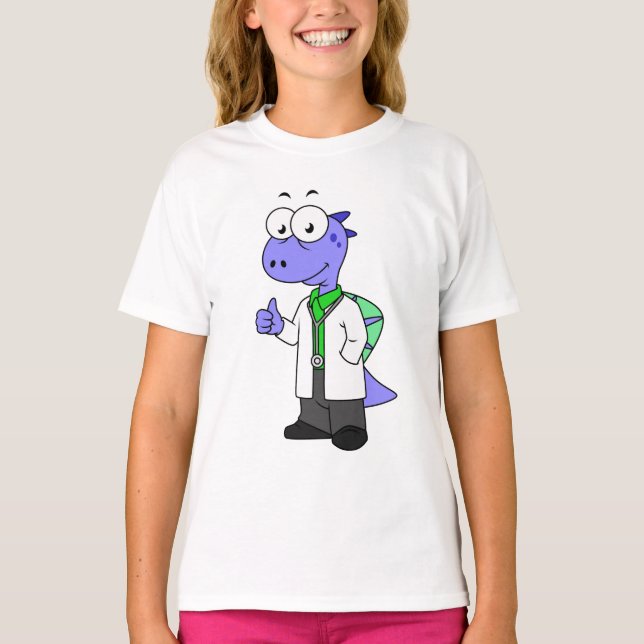 Illustration Of A Spinosaurus Doctor. T-Shirt (Front)