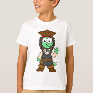 Illustration Of A Stegosaurus Pirate, Jack Sparrow T-Shirt