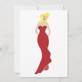 Illustration of a stylish woman in a red dress