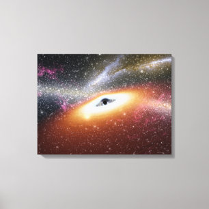 Illustration of a supermassive black hole canvas print