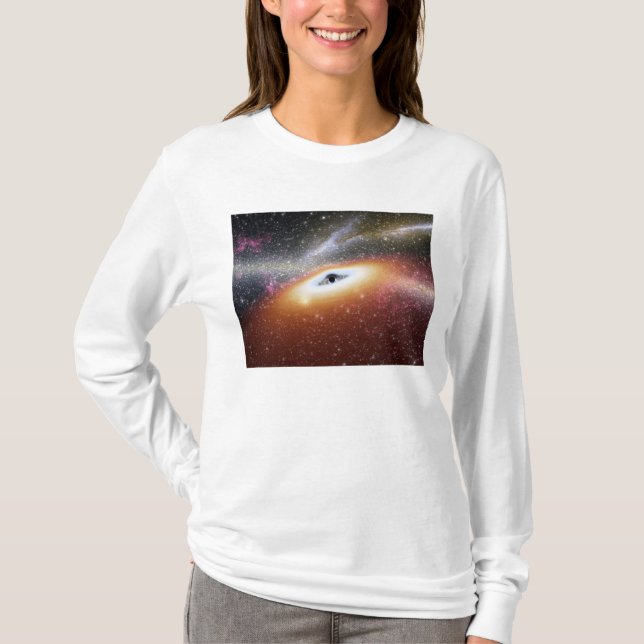 Illustration of a supermassive black hole T-Shirt (Front)