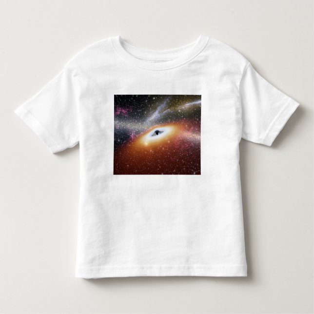 Illustration of a supermassive black hole toddler T-Shirt (Front)