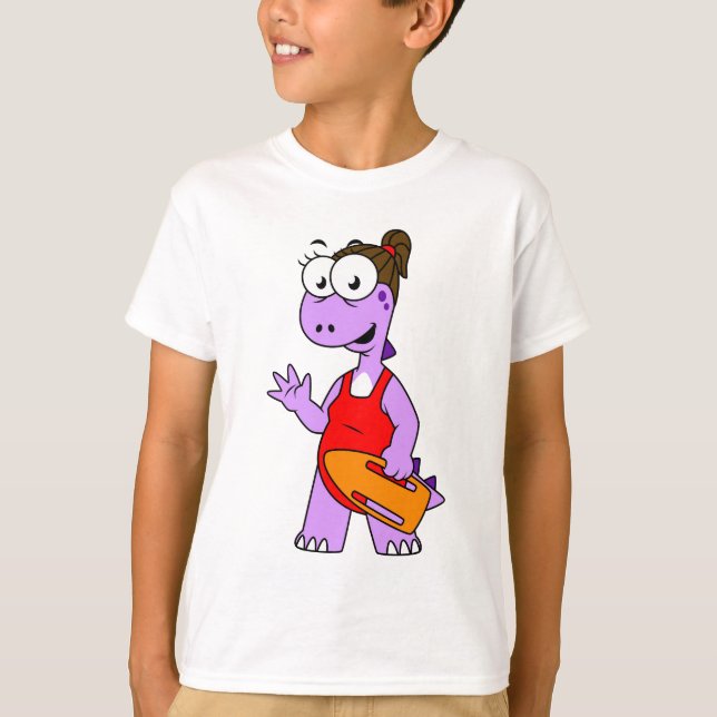 Illustration Of A Tyrannosaurus Rex Lifeguard. T-Shirt (Front)