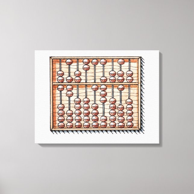 Illustration of abacus canvas print (Front)