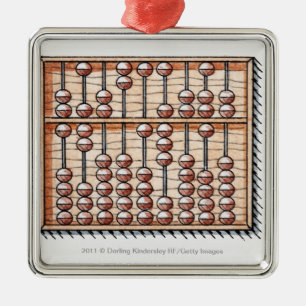 Illustration of abacus metal tree decoration
