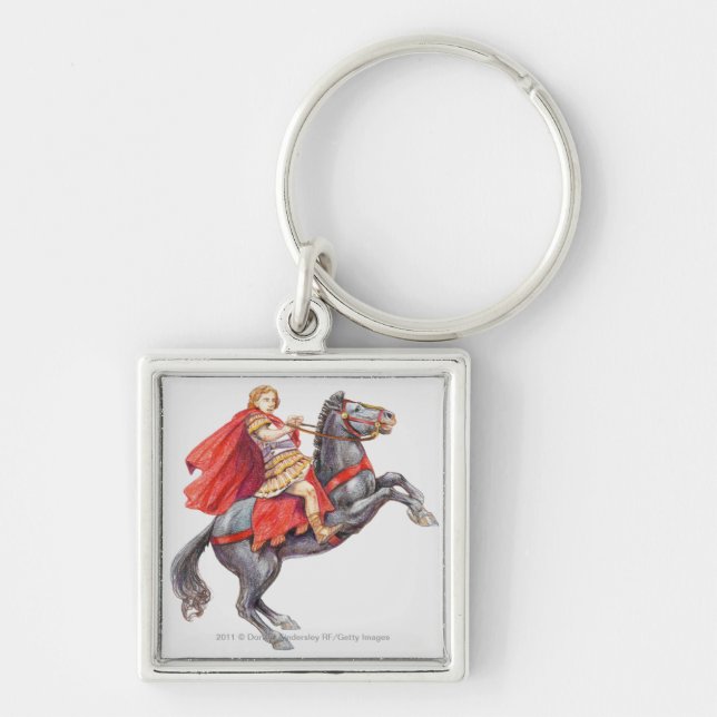 Illustration of Alexander the Great Key Ring (Front)