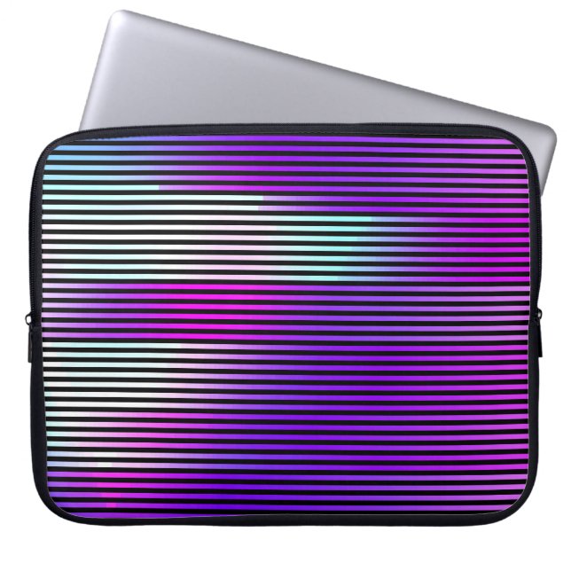  illustration of an abstract glitch background. Cy Laptop Sleeve (Front)