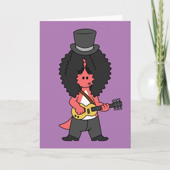 Illustration Of An Allosaurus Dressed As Rock Star Card (Front)