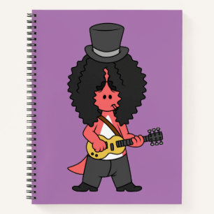 Illustration Of An Allosaurus Dressed As Rock Star Notebook