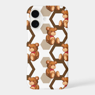 illustration of an array of teddy bear on white