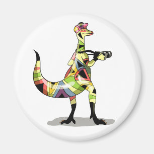 Illustration Of An Iguanodon Photographer. Magnet