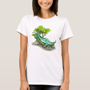 Illustration Of An Iguanodon Sunbathing. T-Shirt