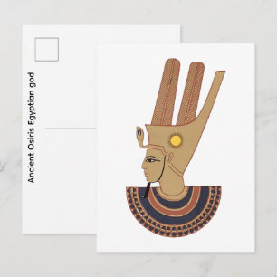 Illustration  of  Ancient Osiris Egyptian god  Postcard