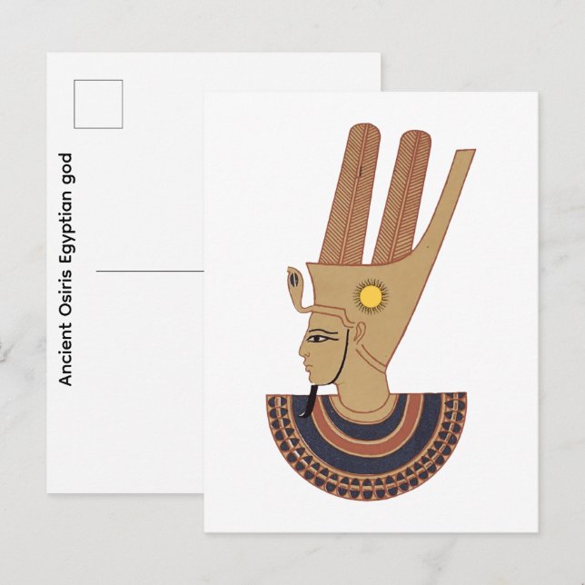 Illustration  of  Ancient Osiris Egyptian god  Postcard (Front/Back)