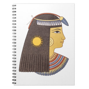 Illustration of Antique Egyptian goddess portrait  Notebook