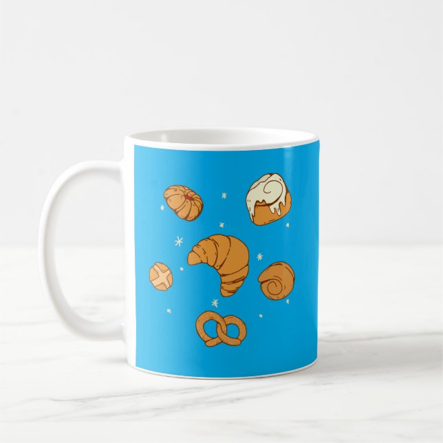 Illustration of bread  coffee mug (Left)