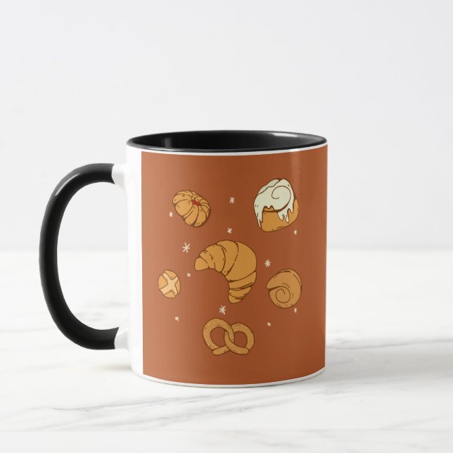 Illustration of bread  mug (Left)
