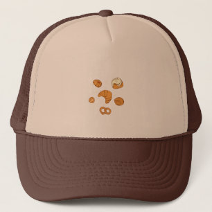 Illustration of bread trucker hat