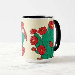 Illustration of cacti mug