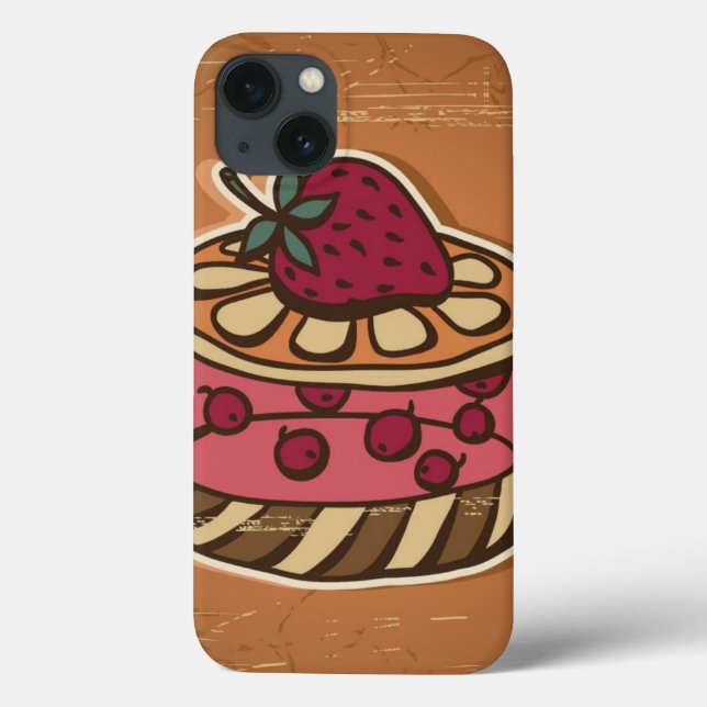 Illustration of cake in retro style Case-Mate iPhone case (Back)