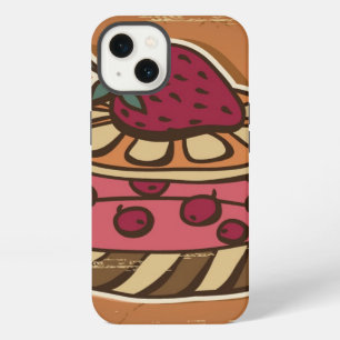 Illustration of cake in retro style iPhone 13 case