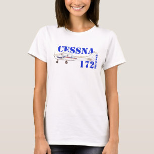 Illustration of Cessna 172 Skyhawk Aeroplane Desig T-Shirt