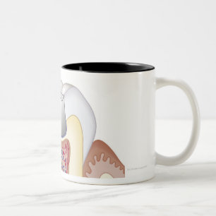 Illustration of Dental Filling Two-Tone Coffee Mug