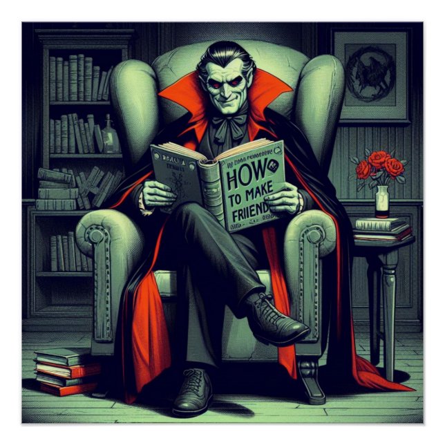 Illustration of dracula poster (Front)