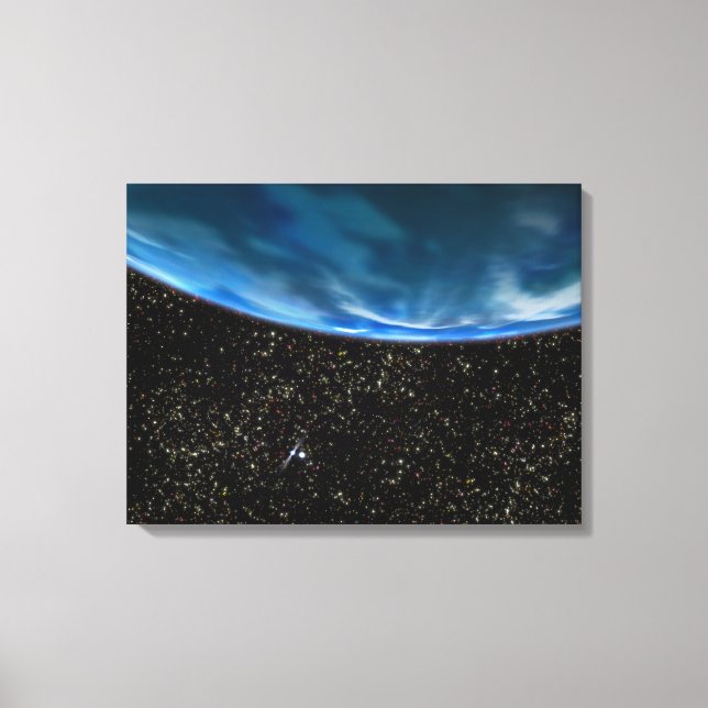 Illustration of Earth's horizon Canvas Print (Front)