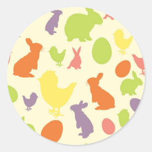 Illustration of Easter background Classic Round Sticker