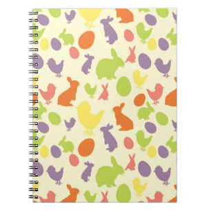Illustration of Easter background Spiral Notebook
