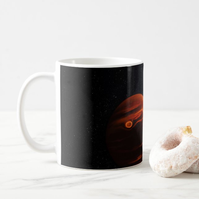 Illustration Of Exoplanet Vhs 1256 B And Its Stars Coffee Mug (With Donut)