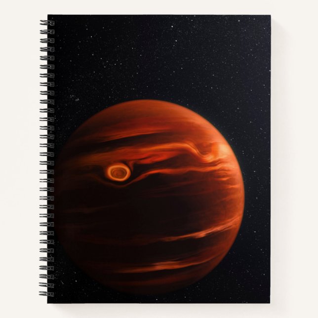Illustration Of Exoplanet Vhs 1256 B And Its Stars Notebook (Front)