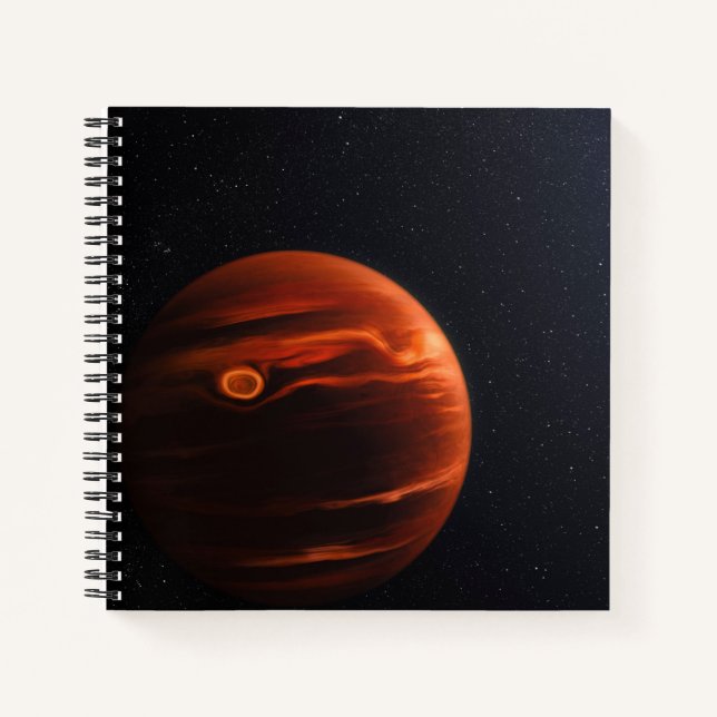 Illustration Of Exoplanet Vhs 1256 B And Its Stars Notebook (Front)