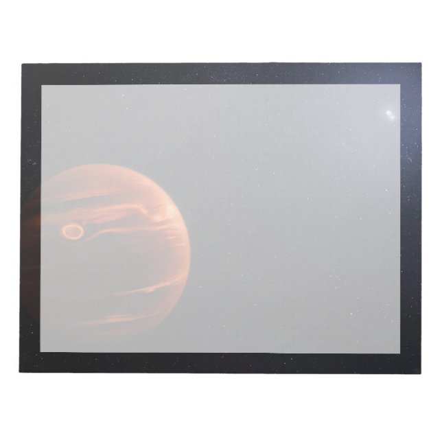 Illustration Of Exoplanet Vhs 1256 B And Its Stars Notepad (Front)