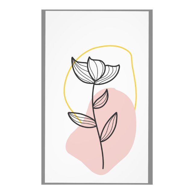 Illustration of floral design  photo print (Front)