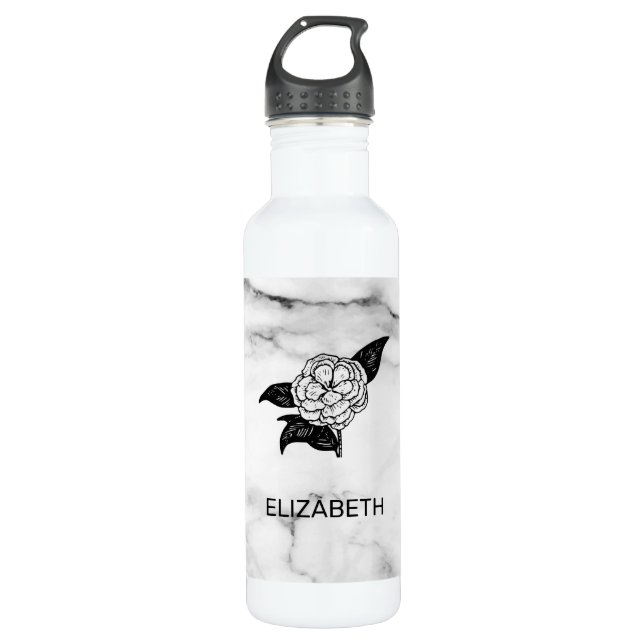 Illustration of Flower 710 Ml Water Bottle (Front)