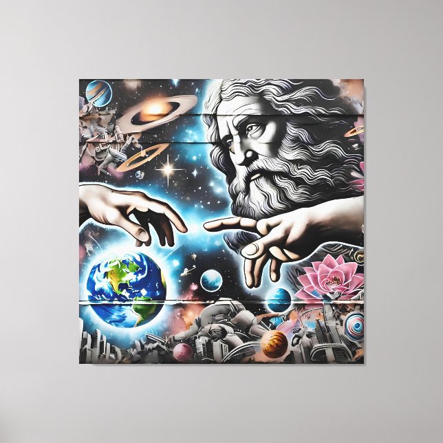  illustration of god creating the universe canvas print (Front)