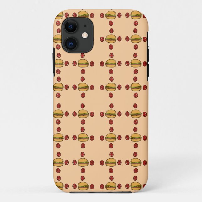 Illustration of hamburger patterns  Case-Mate iPhone case (Back)